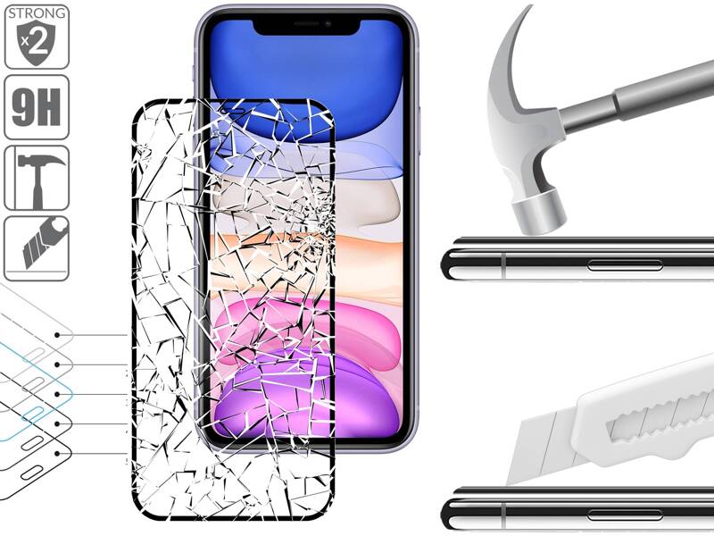 moVear GLASS mSHIELD 2.5D MAX for Apple iPhone 11 / Xr (6.1") (case friendly)