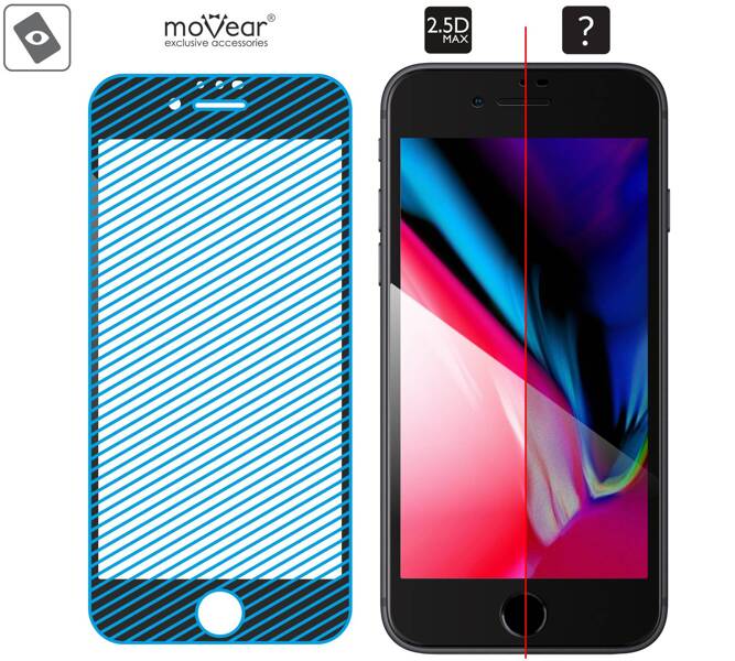 moVear GLASS mSHIELD 2.5D MAX for Apple iPhone 8 Plus / 7 Plus (5.5") (case friendly)