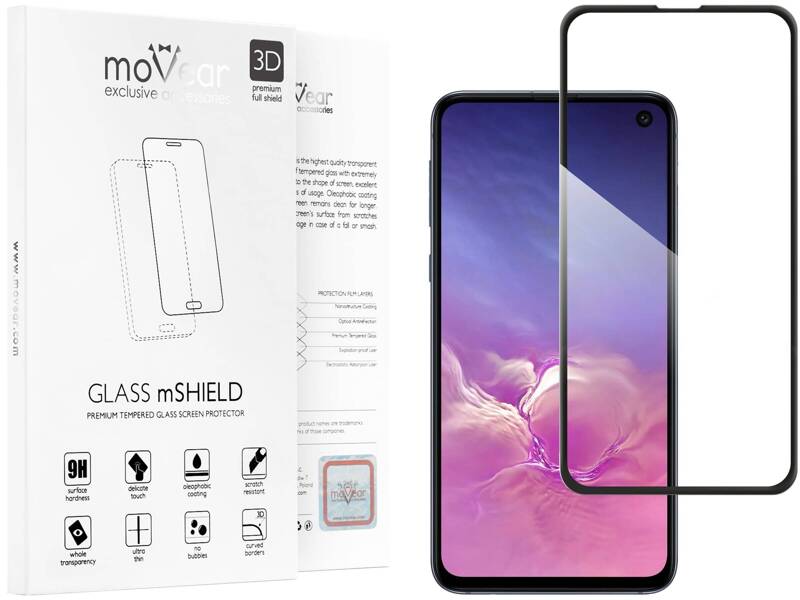 moVear GLASS mSHIELD 2.5D MAX for Samsung Galaxy S10e (5.8") (case friendly)