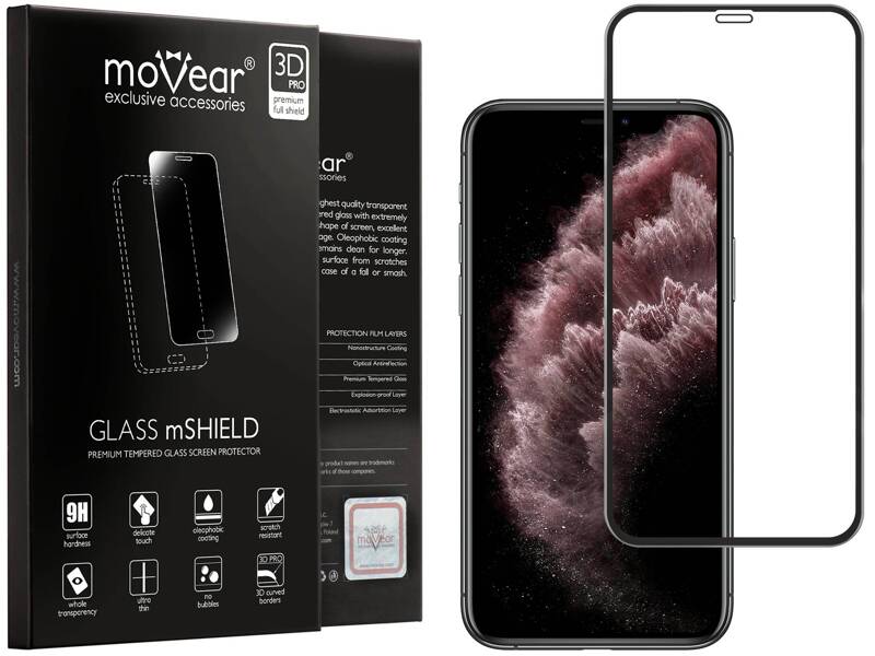 moVear GLASS mSHIELD 3D PRO MATT for Apple iPhone 11 Pro Max / Xs Max (6.5") | (Anti-reflective)