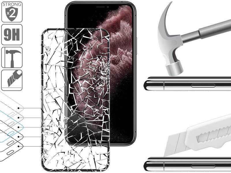 moVear GLASS mSHIELD 3D PRO for Apple iPhone 11 Pro Max / Xs Max (6.5") (full screen protection)