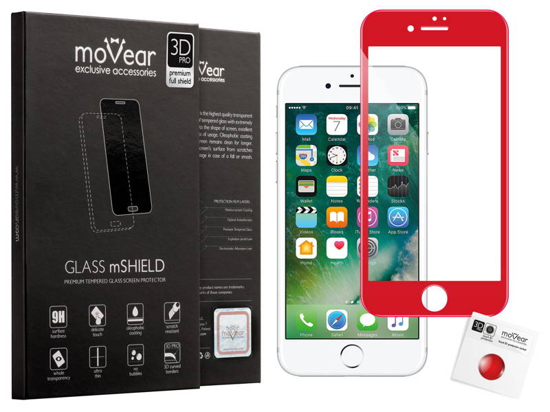 moVear GLASS mSHIELD 3D PRO for Apple iPhone 7 | Tempered Glass screen protector full coverage, 9H