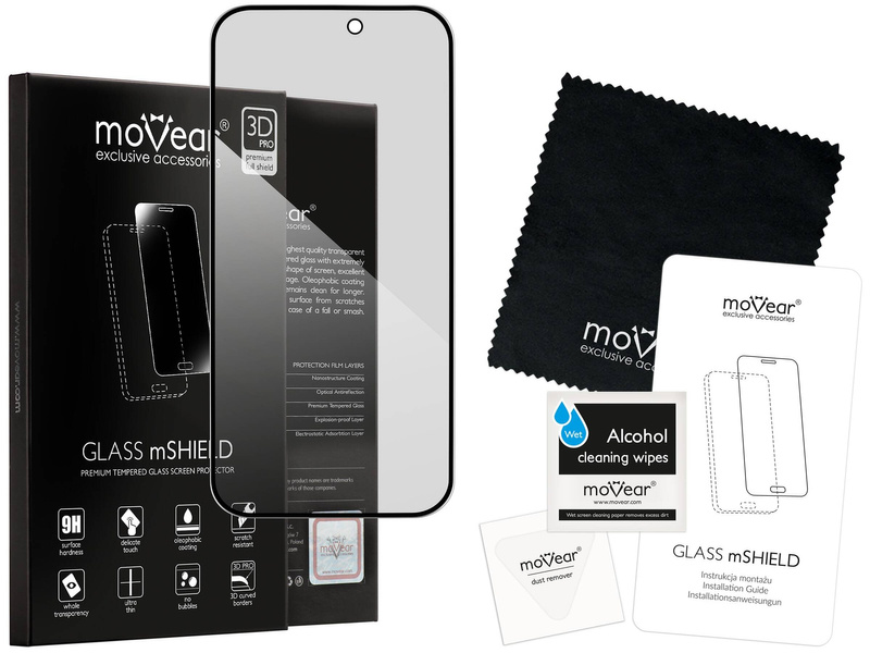 moVear GLASS mSHIELD 3D PRO privacy for Apple iPhone 14 Pro (6.1") | (Privatizing)