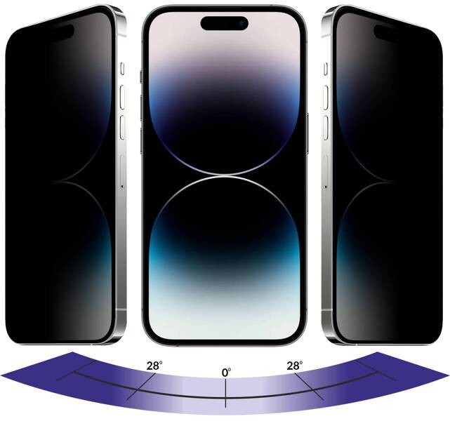 moVear GLASS mSHIELD 3D PRO privacy for Apple iPhone 14 Pro (6.1") | (Privatizing)