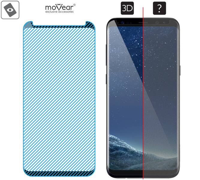 moVear GLASS mSHIELD 3D cf for Samsung Galaxy S8 (5.8") (case friendly)