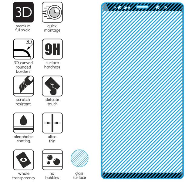 moVear GLASS mSHIELD 3D for Samsung Galaxy Note 9 (6.3") (full screen protection)