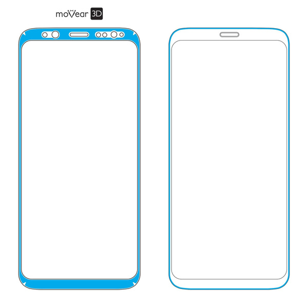 moVear GLASS mSHIELD 3D for Samsung Galaxy S8+ (Plus) (6.2") (full screen protection)