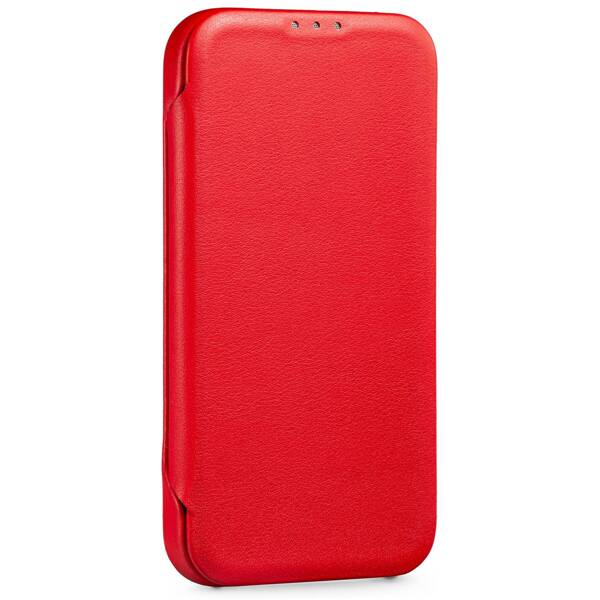 moVear flipSide 4S Leather slim case for Apple iPhone 14 Pro Max (6.7") | Smooth leather (Red)