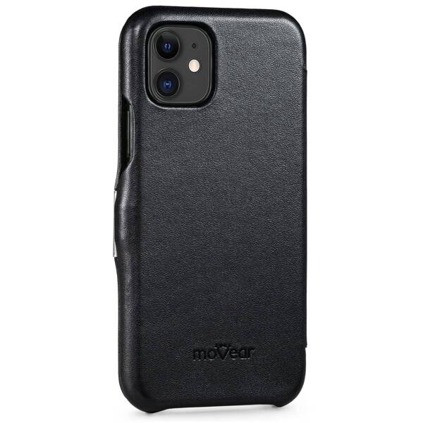 moVear flipSide C Leather case for Apple iPhone 11 (6.1") | Smooth leather (Black)