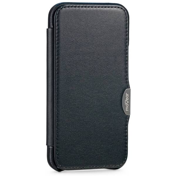 moVear flipSide C Leather case for Apple iPhone 13 (6.1") | Smooth leather (Black)