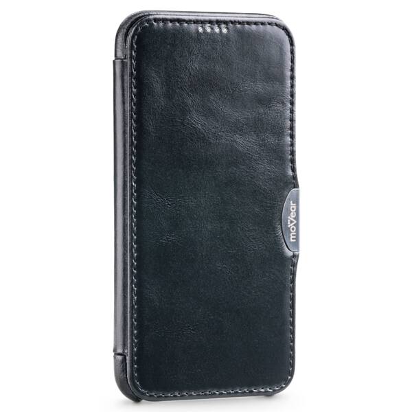 moVear flipSide C Leather case for Apple iPhone Xs / X (5.8") | Vintage leather (Black)