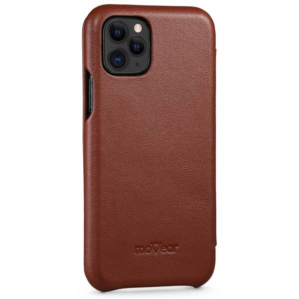 moVear flipSide S Leather slim case for Apple iPhone 11 Pro (5.8") | Nappa leather (Brown)