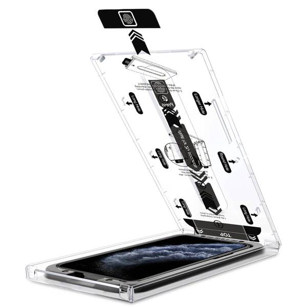 moVear mBOX GLASS mSHIELD 2.5D MAX privacy for Apple iPhone 11 Pro / Xs / X (5.8") (Anti spy, with Applicator)