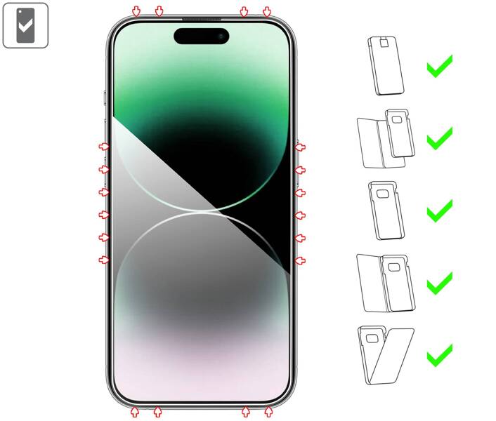 moVear mBOX GLASS mSHIELD 2.5D for Apple iPhone 14 Pro (6.1") (easy installation)