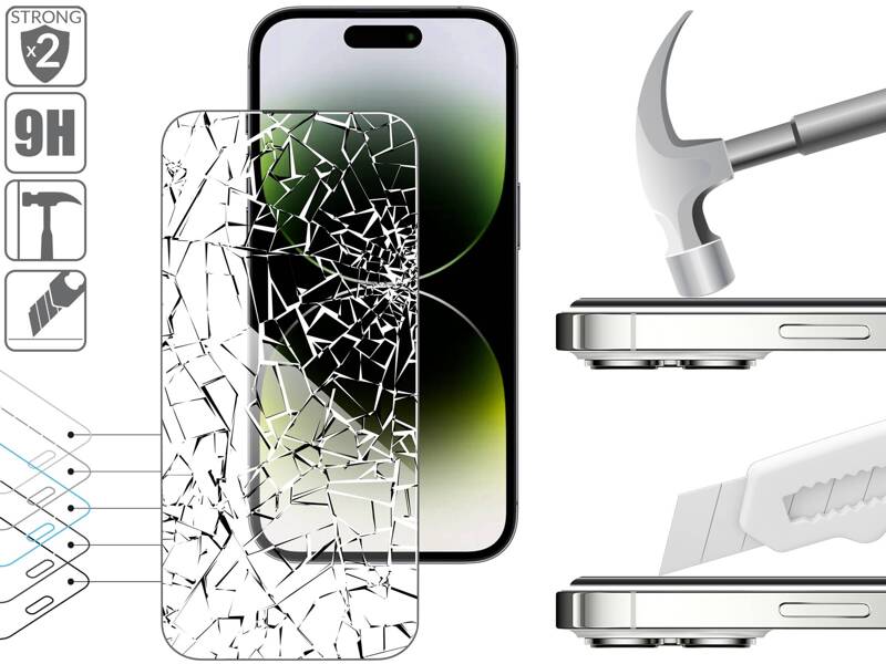 moVear mBOX GLASS mSHIELD 2.5D for Apple iPhone 14 Pro Max (6.7") (easy installation)