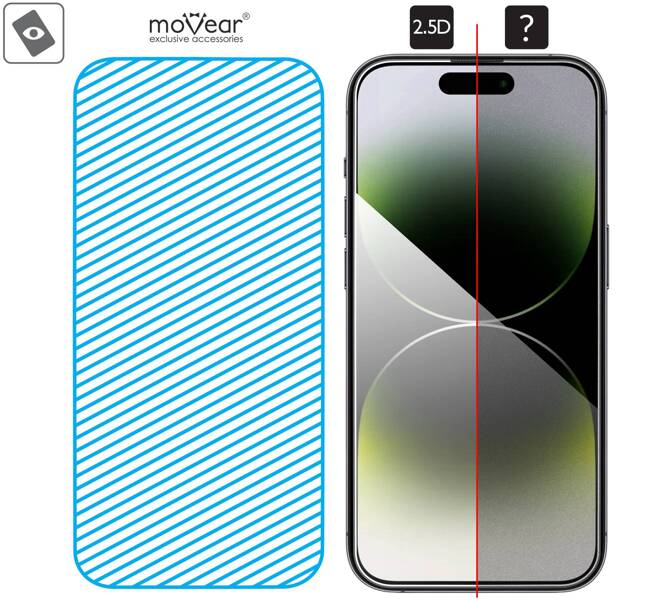 moVear mBOX GLASS mSHIELD 2.5D for Apple iPhone 14 Pro Max (6.7") (easy installation)