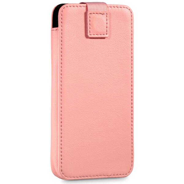 moVear pocketCase C+ Slide in leather Bag Pouch for Smartfon rozmiar L (ok 162 x 80 x 9mm) | Nappa leather (Pink)