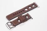 Leather watch strap