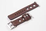 Leather watch strap