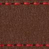 Strap C1 18mm | Dark brown / Red thread | Leather parts without buckle