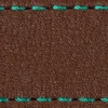 Strap C1 18mm | Dark brown / Turquoise thread | Leather parts without buckle