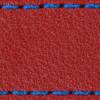 Strap C1 18mm | Scarlet red / Blue thread | Leather parts without buckle