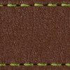 Strap C1 22mm | Dark brown / Lime thread | Leather parts without buckle