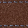 Strap C1 22mm | Dark brown / Sky blue thread | Leather parts without buckle