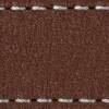 Watch strap pad W1 18mm | Dark brown / Silver thread