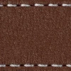 Watch strap pad W1 18mm | Dark brown / Silver thread