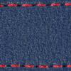 Watch strap pad W1 20mm | Navy blue / Red thread