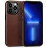 moVear [PRODUCT_MODEL] Leather back cover for Apple iPhone 13 Pro (6.1") | MagSafe compatible, Nappa leather (Dark brown)