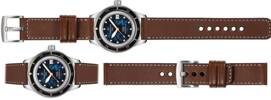 moVear Prestige C1 18mm Brown Leather strap for Certina | Brown stitching [sizes XS-XXL]