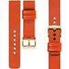 moVear Prestige C1 18mm Orange Leather strap for Huawei Watch GT 5 4 / Pro (42/41mm) | Orange stitching [sizes XS-XXL and buckle to choose from]