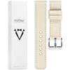 moVear Prestige C1 18mm leather watch strap | Beige, Beige stitching [sizes XS-XXL and buckle to choose from]