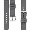 moVear Prestige C1 18mm leather watch strap | Gray, Gray stitching [sizes XS-XXL and buckle to choose from]