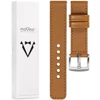 moVear Prestige C1 18mm leather watch strap | Light brown, Light brown stitching [sizes XS-XXL and buckle to choose from]