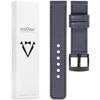 moVear Prestige C1 18mm leather watch strap | Steel gray, Steel gray stitching [sizes XS-XXL and buckle to choose from]