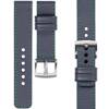 moVear Prestige C1 18mm leather watch strap | Steel gray, Steel gray stitching [sizes XS-XXL and buckle to choose from]