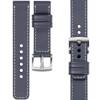 moVear Prestige C1 19mm leather watch strap | Steel gray, Steel gray stitching [sizes XS-XXL and buckle to choose from]