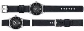 moVear Prestige C1 20mm Black Leather strap for Certina DS-1 Big Date C029.426.16.051.00 | Black stitching [sizes XS-XXL]