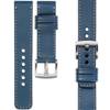 moVear Prestige C1 20mm Blue Jeans Leather strap for Garmin Vivoactive 5/3, Vivomove 3, Venu 2 | Blue Jeans stitching [sizes XS-XXL and buckle to choose from]