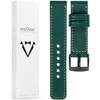 moVear Prestige C1 20mm Bottle green Leather strap for Samsung Galaxy Watch 7 / 6 / 5 / 4 / 3 & Pro / FE / Classic / Active | Bottle green stitching [sizes XS-XXL and buckle to choose from]