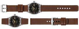 moVear Prestige C1 20mm Dark brown Leather strap for Certina DS-1 C029.807.11.291.02 | Dark brown stitching [sizes XS-XXL]