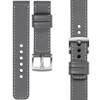 moVear Prestige C1 20mm Gray Leather strap for Garmin Vivoactive 5/3, Vivomove 3, Venu 2 | Gray stitching [sizes XS-XXL and buckle to choose from]