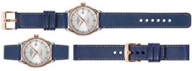 moVear Prestige C1 20mm Navy blue Leather strap for Certina DS-1 C029.807.22.031.00 | Navy blue stitching [sizes XS-XXL]