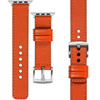 moVear Prestige C1 20mm Orange Leather strap for Apple Watch 10 / 9 / 8 / 7 / 6 / 5 / 4 / SE (42/41/40mm) | Orange stitching [sizes XS-XXL and buckle to choose from]