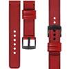 moVear Prestige C1 20mm Scarlet red Leather strap for Huawei Watch GT 3 2 1 / Pro (43/42mm) | Scarlet red stitching [sizes XS-XXL and buckle to choose from]