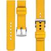 moVear Prestige C1 20mm Yellow Leather strap for Samsung Galaxy Watch 7 / 6 / 5 / 4 / 3 & Pro / FE / Classic / Active | Yellow stitching [sizes XS-XXL and buckle to choose from]