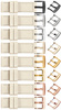 moVear Prestige C1 20mm leather watch strap | Beige, Beige stitching [sizes XS-XXL and buckle to choose from]